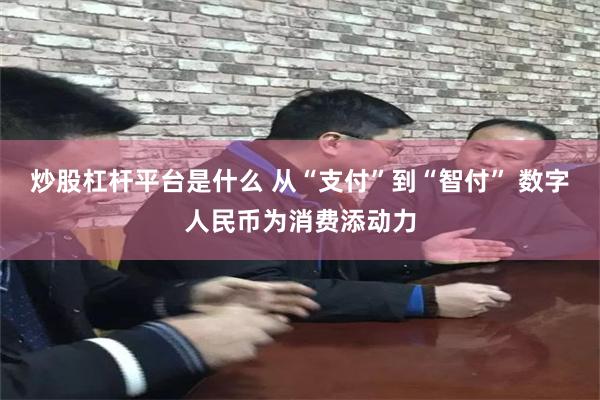 炒股杠杆平台是什么 从“支付”到“智付” 数字人民币为消费添动力