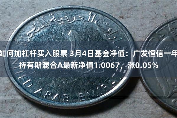 如何加杠杆买入股票 3月4日基金净值：广发恒信一年持有期混合A最新净值1.0067，涨0.05%